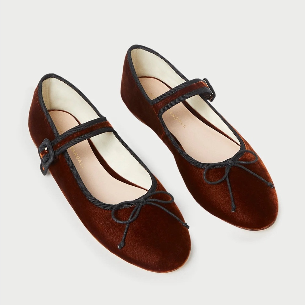 Loeffler Randall velvet Mary Jane ballerina flats